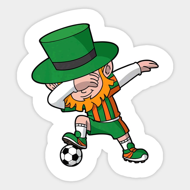 Dabbing Leprechaun Soccer Irish St Patricks Day Dab Sticker by Macy XenomorphQueen